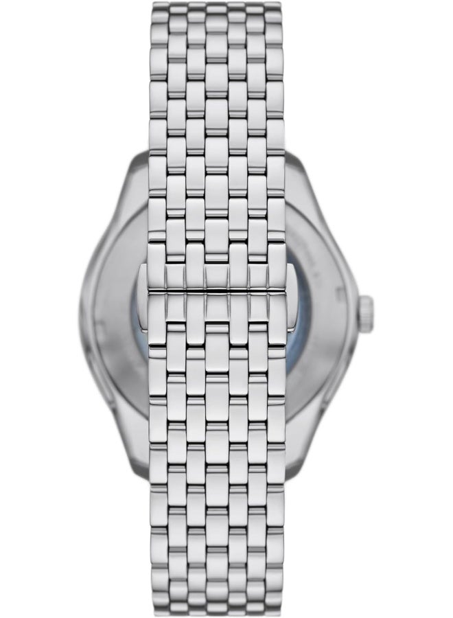 EMPORIO ARMANI Men's Automatic Three-Hand Date Silver Stainless Steel Bracelet Watch AR60076 - Image 3